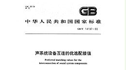 聲系統設備互連的優選配接值GBT14197-1993