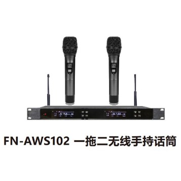 ZOBO 會議室系統 全網絡化音頻 FN-AWS102 一拖二無線手持話筒