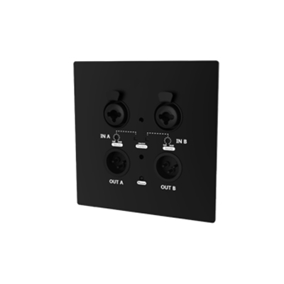 ZOBO 會議室系統 全網絡化音頻 FreeNet-A全網絡化音頻FN-A22D/P 2進2出墻面式接口盒