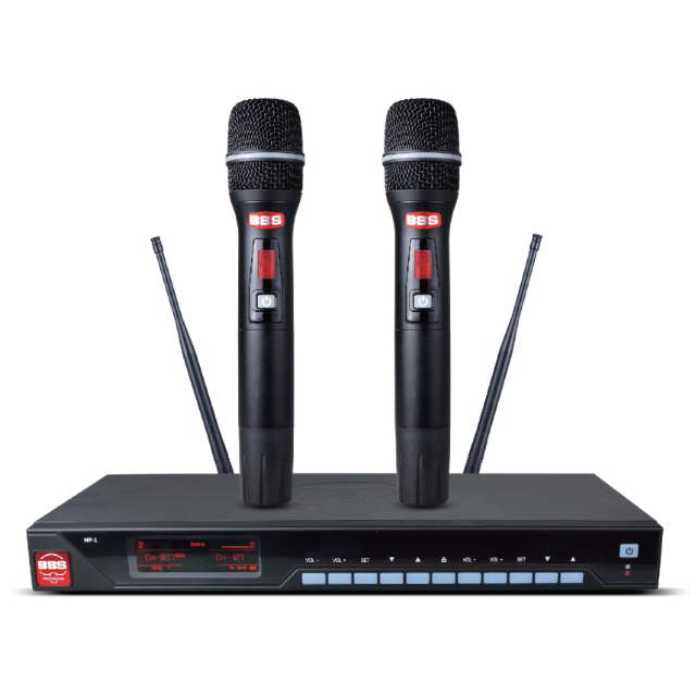 BBS娛樂話筒 HP-1 一拖二無線話筒 專業無線麥克風 真分集話筒 舞臺演出會議婚慶主持